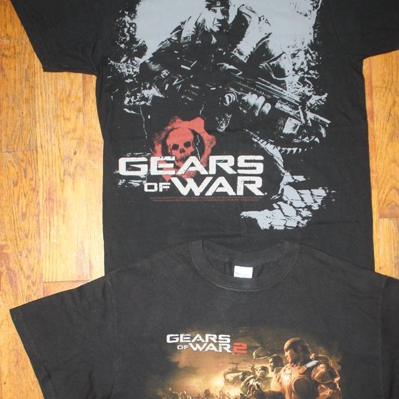 M&O Knits Other - 2x BNWOT 2007-08 Gears Of War 1& 2 Video Game Promo Shirts